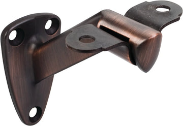 1-7/16'' x 2-1/2'' Heavy Duty Handrail Bracket with 3-3/8'' Projection - Dark Brushed Antique Copper HRB01-DBAC
