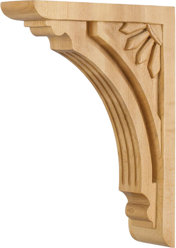 2'' W x 7-5/8'' D x 10'' H Cherry Art Deco Corbel COR5-3CH
