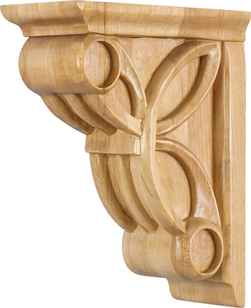 3'' W x 6-3/8'' D x 8'' H Maple Celtic Weave Art Deco Corbel COR6-1MP