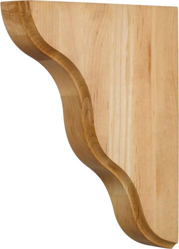 1-3/4'' W x 7-1/2'' D x 9-1/2'' H Alder Smooth Contour Corbel CORSM-1ALD