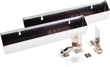 11-Min Organizers 14-13/16'' Slim Depth Stainless Steel Tip-Out Tray Kit for Sink Front TOSS14S-R