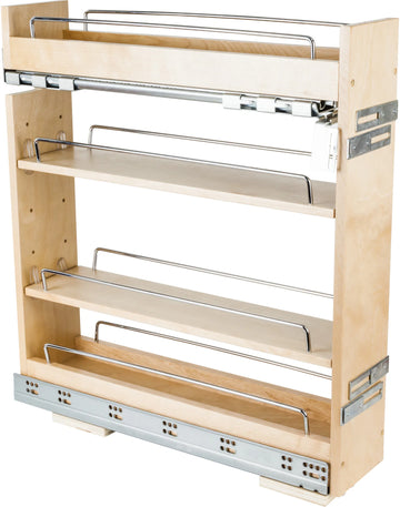No Wiggle Pullouts 5''''No Wiggle'' Base Cabinet Soft-close Pullout BPO2-5SC