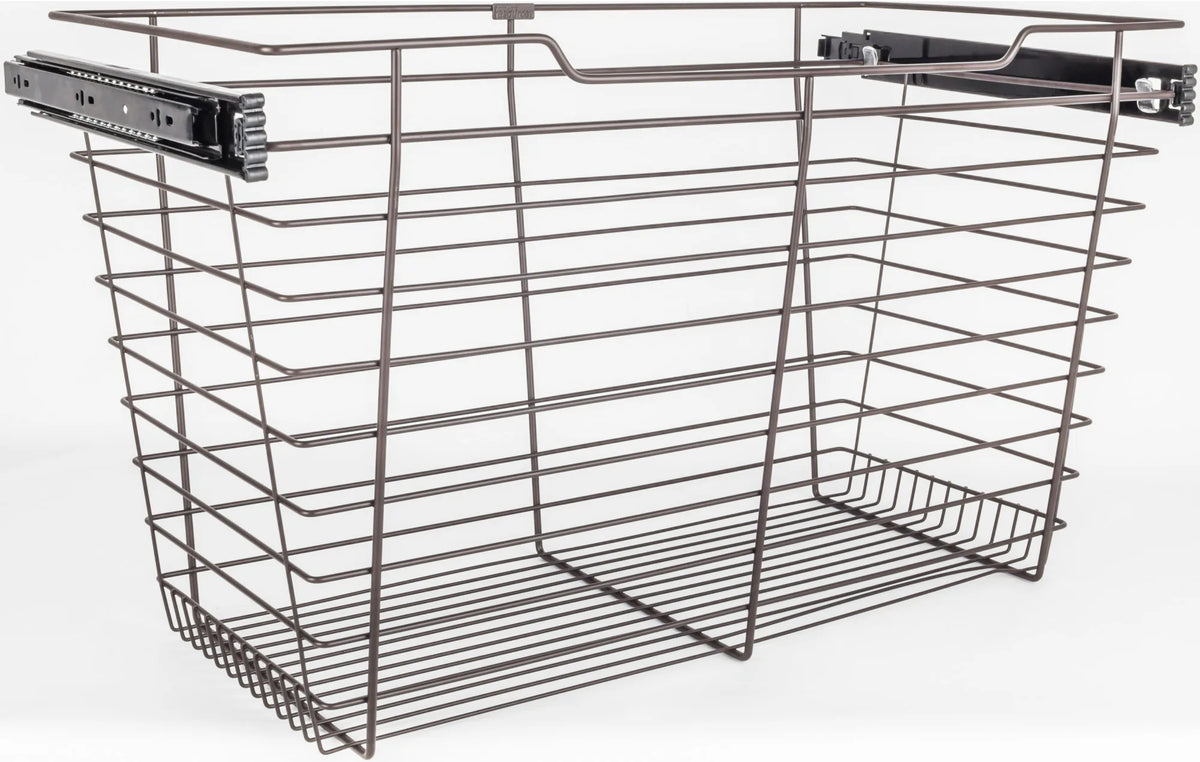 Pullout Closet Baskets Closet Pullout Basket with Slides 16''D x 23''W x 17''H