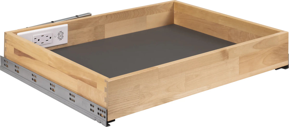 Powered Organizer 27'' Charging Drawer for Kitchen with In-Drawer Outlets & Charging Ports PD27-SC