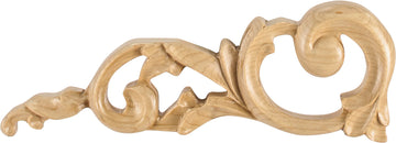 10'' W x 3/4'' D x 3-1/2'' H Left Maple Acanthus Onlay ONL-06-LMP