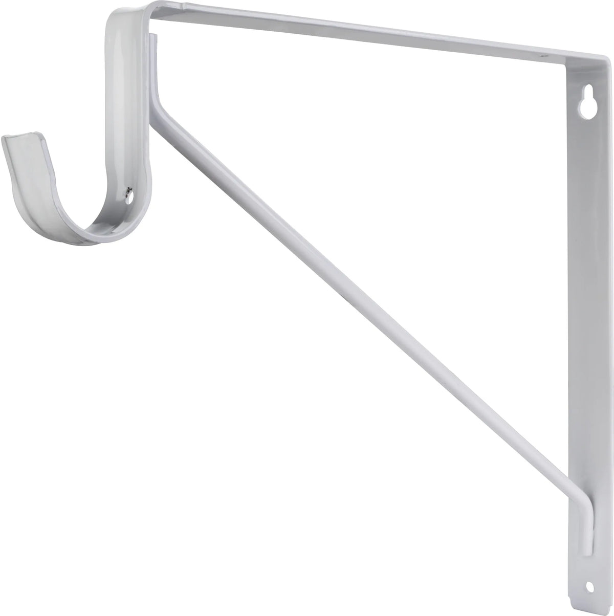 Closet Rod Brackets White Shelf Bracket with Rod Support for 1-5/16'' Round Closet Rods 1516WH