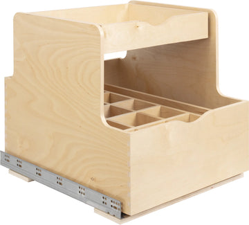 SpecialtyRollouts 21'' Wood Double Drawer Bottle Rollout ROBTD21-WB