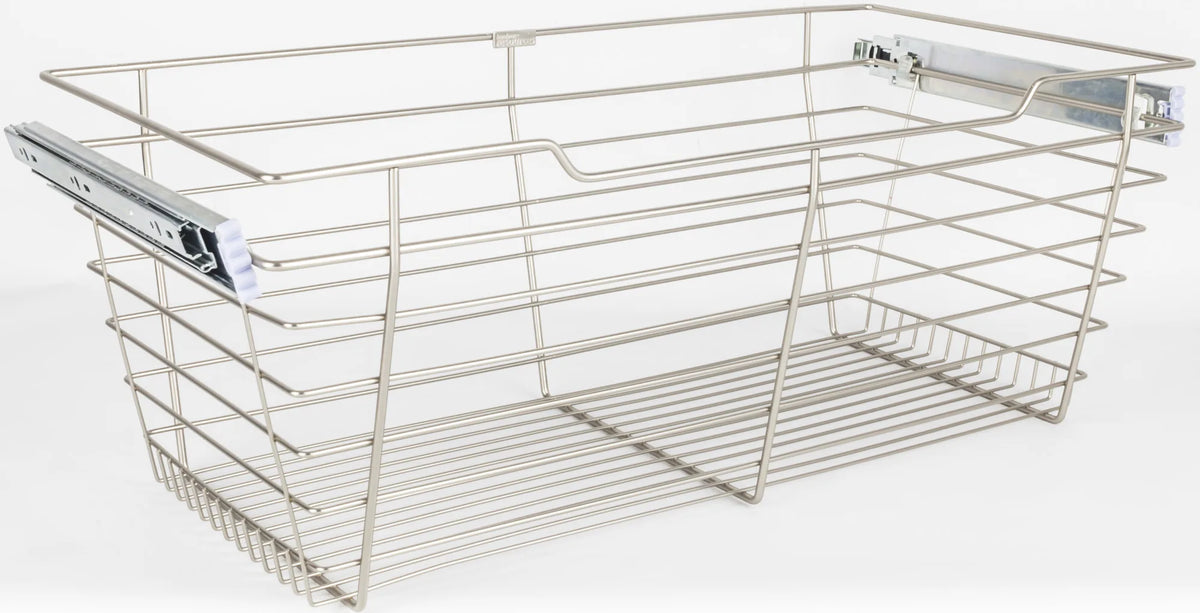 Pullout Closet Baskets Closet Pullout Basket with Slides 16''D x 23''W x 11''H