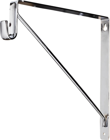 Closet Rod Brackets Chrome Shelf Bracket with Rod Support for Oval Closet Rods 1530CH