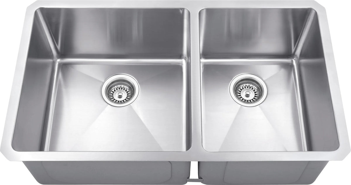 32'' L x 19'' W x 10'' D Undermount 16 Gauge Handmade Stainless Steel 60/40 Double Bowl Sink HMS260L
