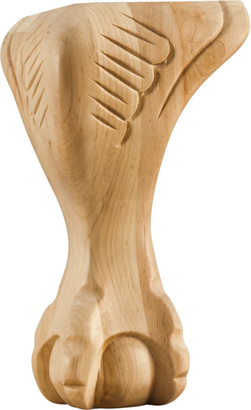 4-1/2'' W x 4-1/2'' D x 8'' H Oak Ball & Claw Leg WLC80OK