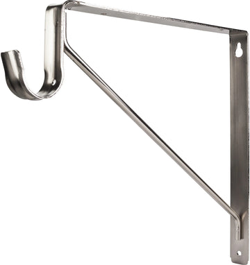 Closet Rod Brackets Satin Nickel Shelf Bracket with Rod Support for 1-5/16'' Round Closet Rods 1516SN
