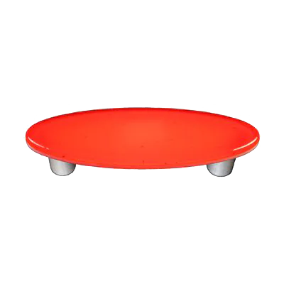 Transparent Orange Oval Pull