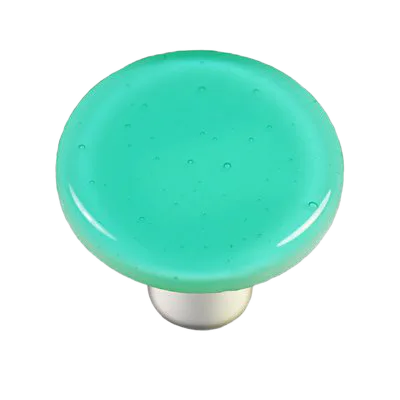 Light Aqua Blue Round Knob