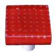 Bubbles Red Square Knob
