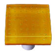 Bubbles Pumpkin Orange Square Knob