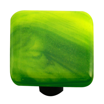 Swirl Collection Yellow Opal Deep Forest Green Knob
