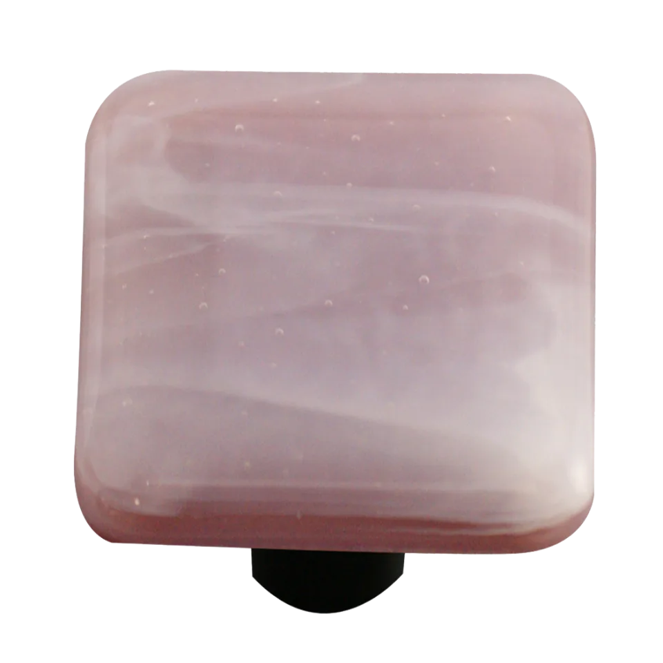 White Swirl Dusty Lilac Knob