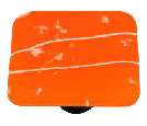 Mardi Gras Collection White and Orange Knob
