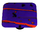 Red Mard Gras, Cobalt Blue, Knob
