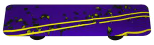 Yellow Mardi Gras, Cobalt Blue, Pull