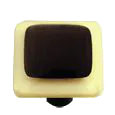 Border Collection French Vanilla and Black Knob