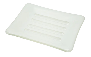 Solids Collection White Soap Dish