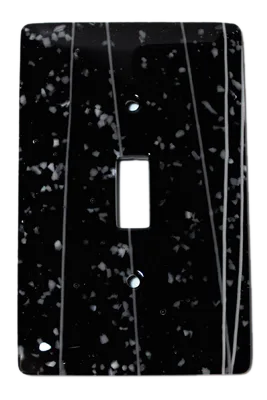 White MG Black Switchplate