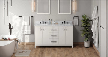 Katara 60'' White Vanity, double bowl VN2KAT-60-WH-NT