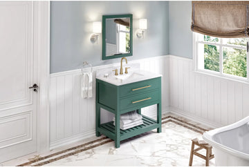 Wavecrest 36'' Forest Green Vanity VN2WAV-36-GN-NT