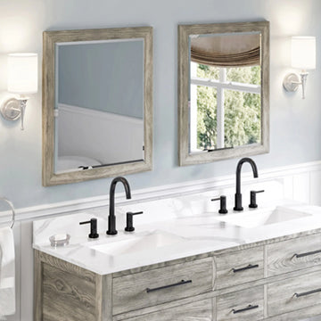 2nd Gen Cade Vanities 22'' W x 1'' D x 28'' H Weathered Grey Cade mirror MIR2CAD-22-WG