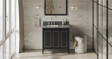 Percival 36'' Vanity, left offset, undermount rectangle bowl