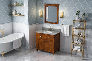 Chatham 36'' Chocolate Vanity, Steel Grey Cultured Marble Vanity Top, undermount rectangle bowl VKITCHA36CHSGR