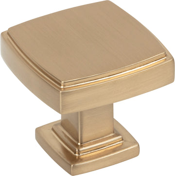 Renzo 1-1/4'' diam Square Knob 141SBZ