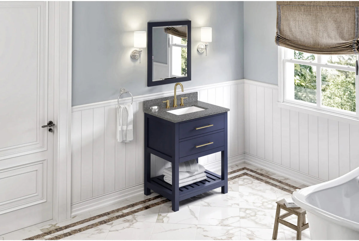 Wavecrest 30'' Vanity, undermount rectangle bowl