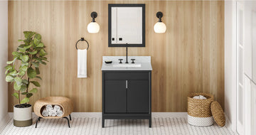 Theodora 30'' Black Vanity VN2THE-30-BK-NT