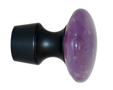 Myterra Gemstone Mineral Stone Amethyst Disk Bolt Hook