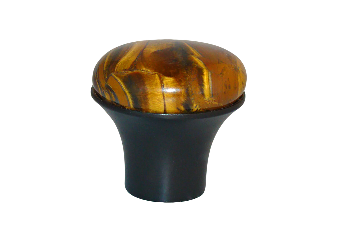 Myterra Gemstone Banded Tiger Eye Cabinet Base Knob