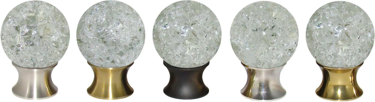 Crystalline Cracked Glass Cabinet Knob CRLCG
