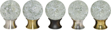 Crystalline Cracked Glass Cabinet Knob CRLCG
