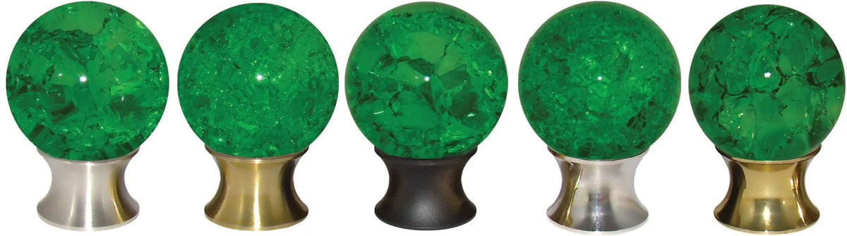 Evergreen Cracked Glass Cabinet Knob EVGCG