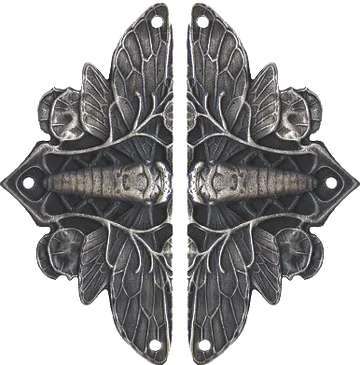 Cicada On Leaves Hinge Plate NHH-920