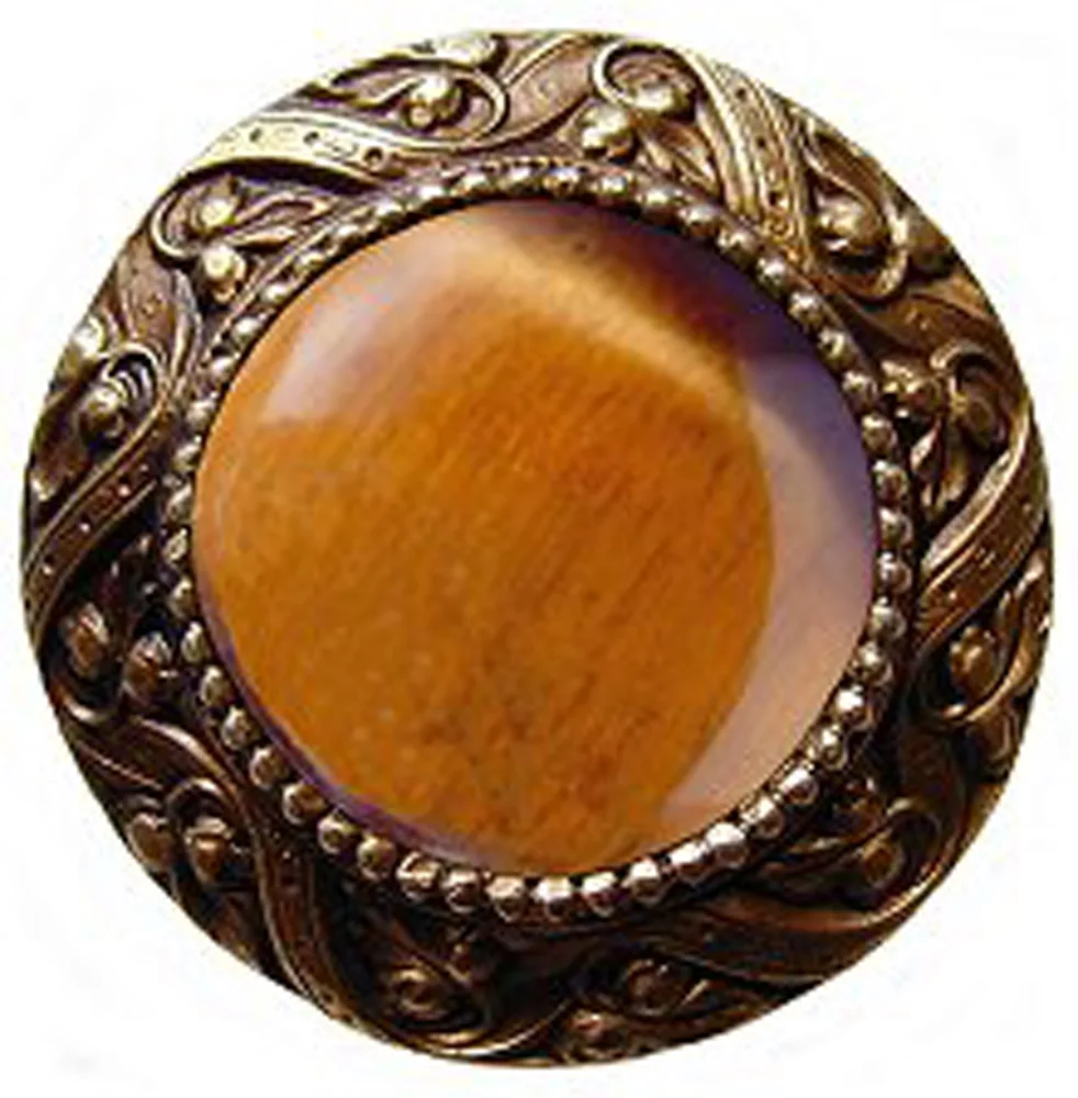 Victorian Jewel Knob /Tiger Eye Natural Stone