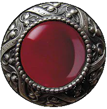 Victorian Jewel Knob / Red Carnelian Natural Stone