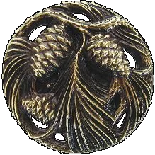 Cones & Boughs Knob Antique Pewter Finish