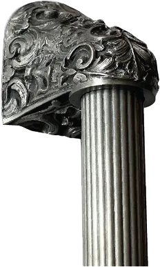 Acanthus Appliance Pull Bar, 14 Inch Drill Center, Antique Pewter