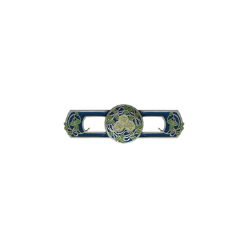Delaney's Rose Pull Antique Pewter/blue NHP-671-AP-B