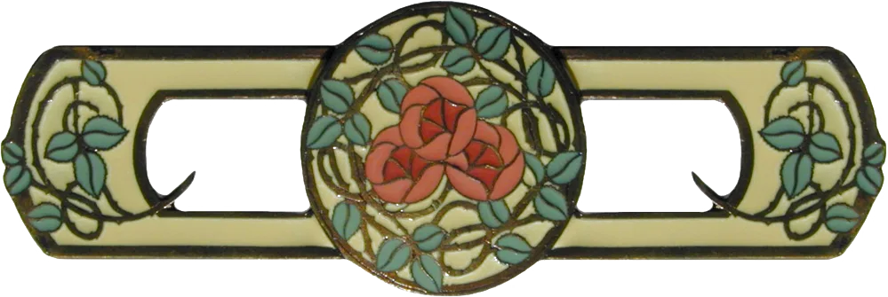 Delaney's Rose Pull Dark Brass/yellow NHP-671-DB-A