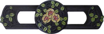 Delaney's Rose Pull Dark Brass/yellow Coral Flower NHP-671-DB-D