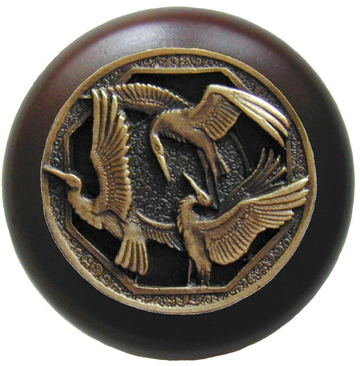 Crane Dance/Dark Walnut Knob